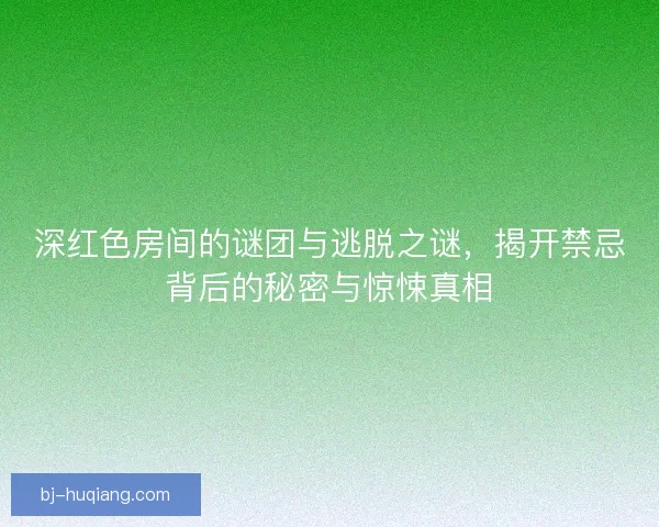 深红色房间的谜团与逃脱之谜，揭开禁忌背后的秘密与惊悚真相