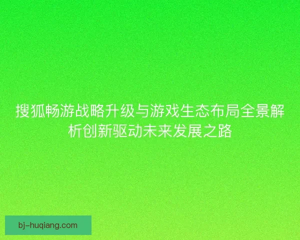 搜狐畅游战略升级与游戏生态布局全景解析创新驱动未来发展之路