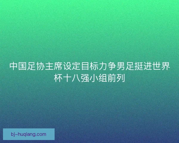 中国足协主席设定目标力争男足挺进世界杯十八强小组前列